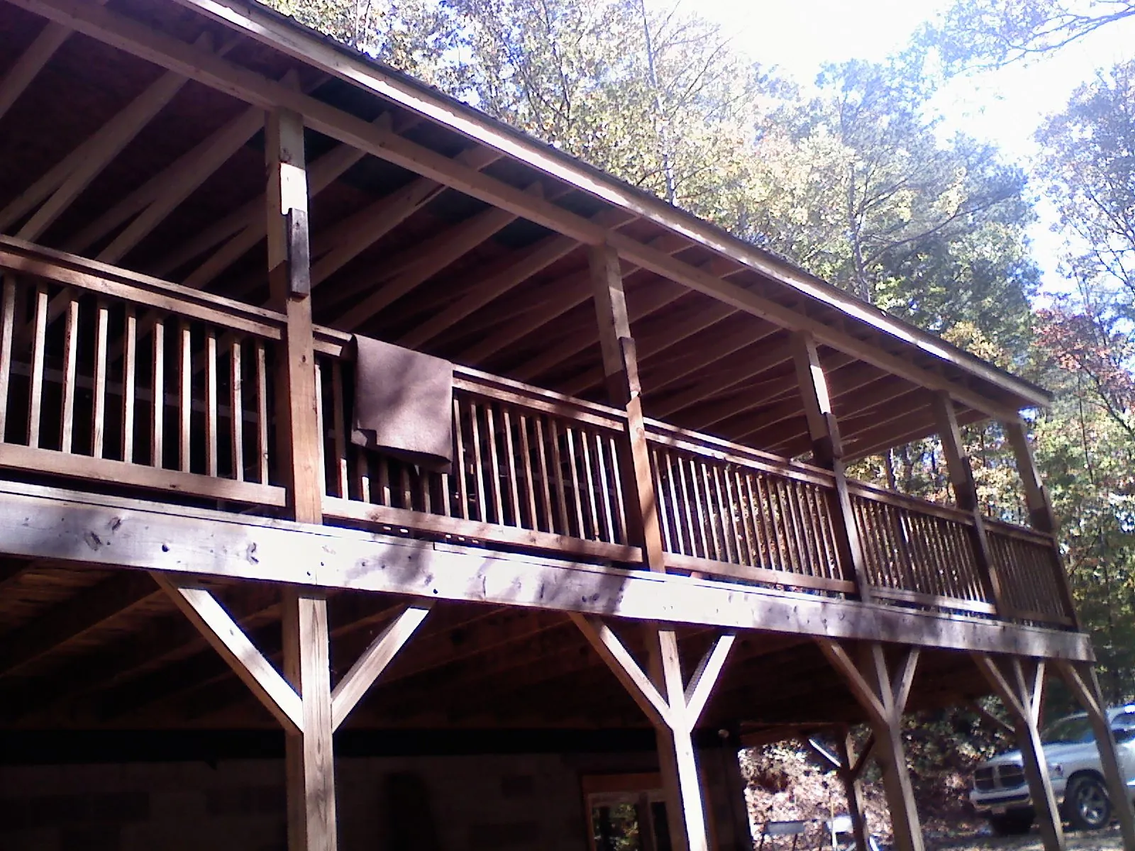 Timber framing under a new elevated porch and deck — Roof Leak Repair in San Felipe by Roofing Brothers